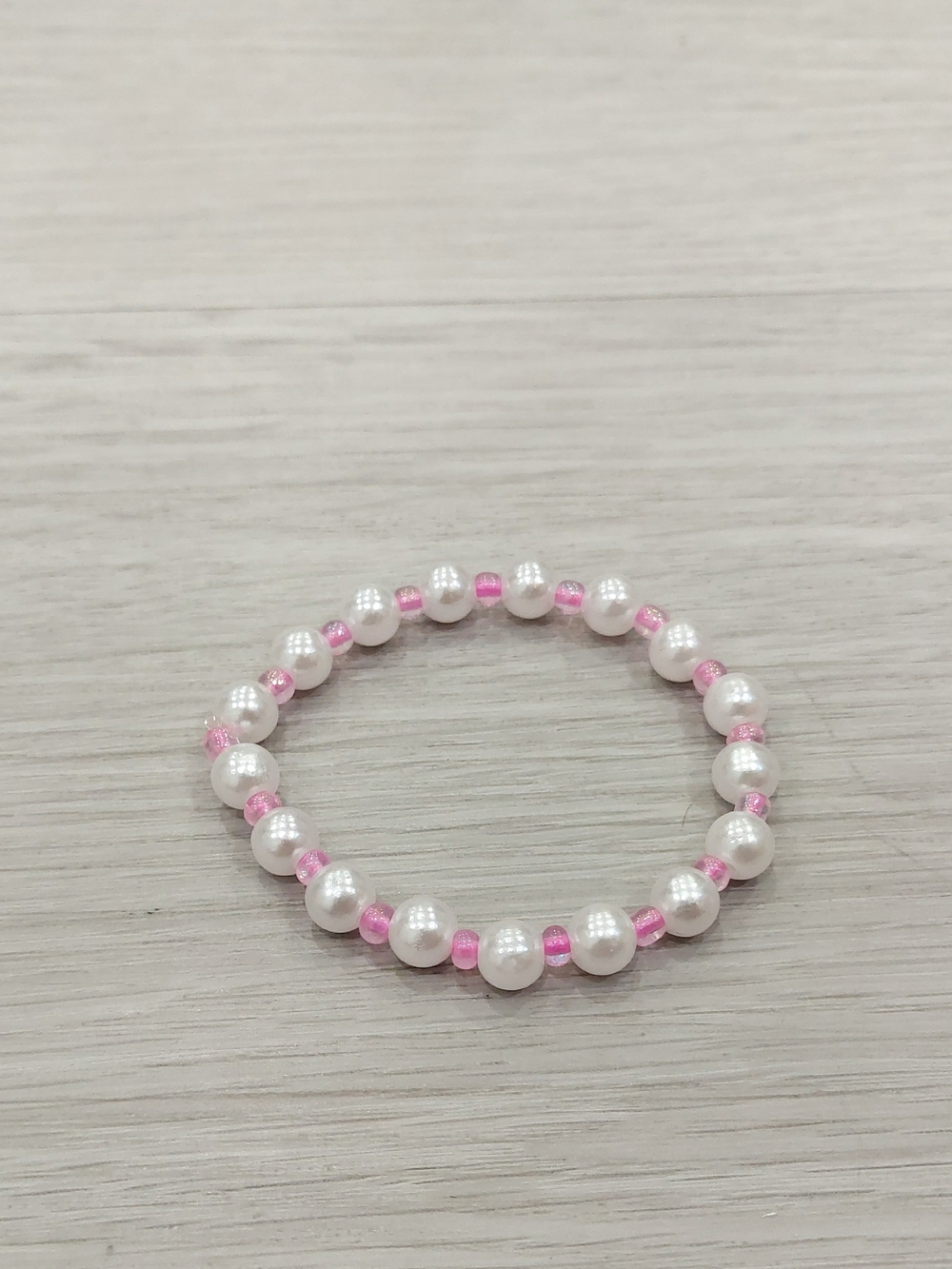 Pink Crystal & Pearl Bracelet